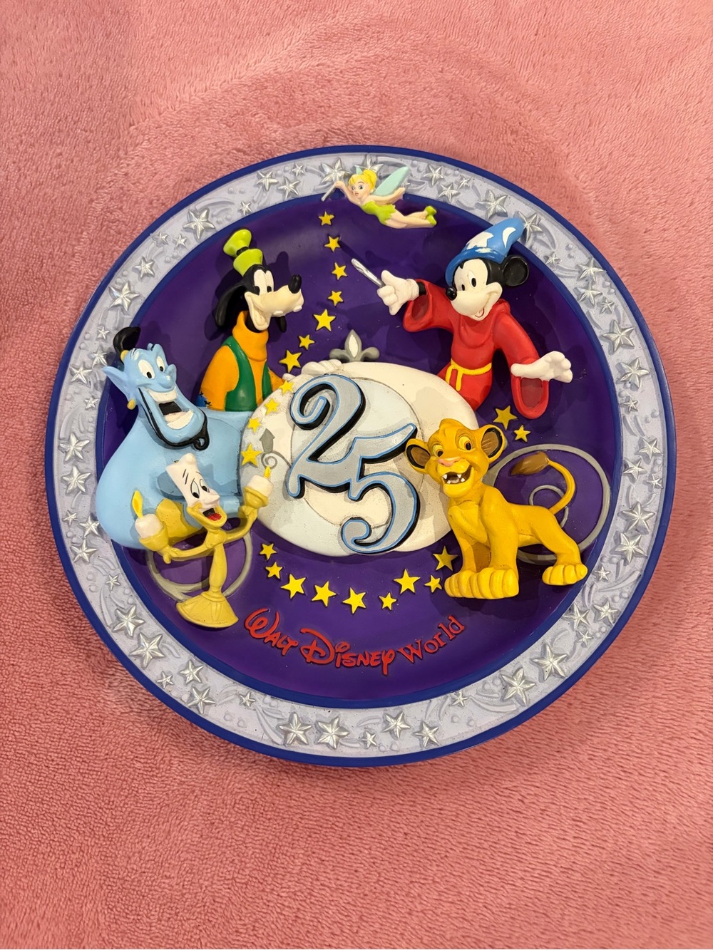 Vintage DisneyWorld 25th Anniversary Celebration Plate